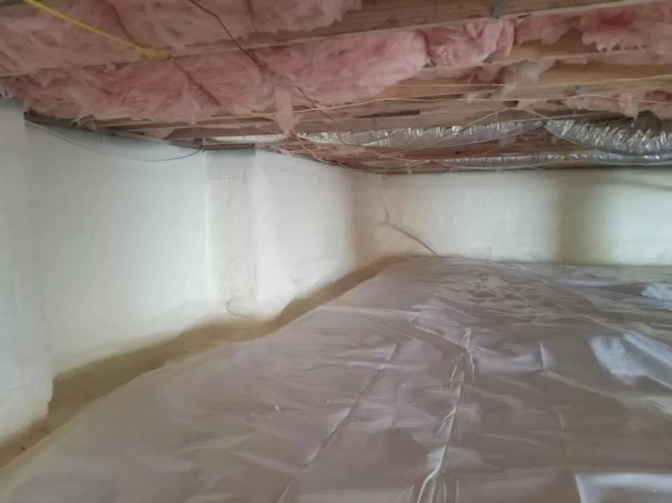 Crawl space encapsulation with closed-cell spray foam for Attic Insulation in Tifton